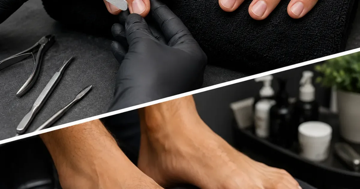 Manicura y pedicura masculina en Madrid con resultado natural